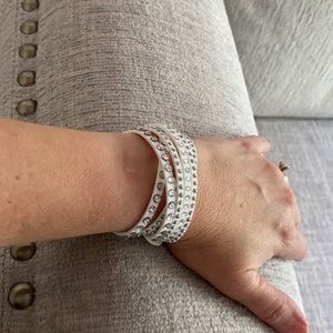 Crystal White Wrap Bracelet
